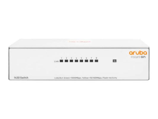 Aruba Instant On 1430 8G Non gestito L2 Gigabit Ethernet (10/100/1000) Bianco