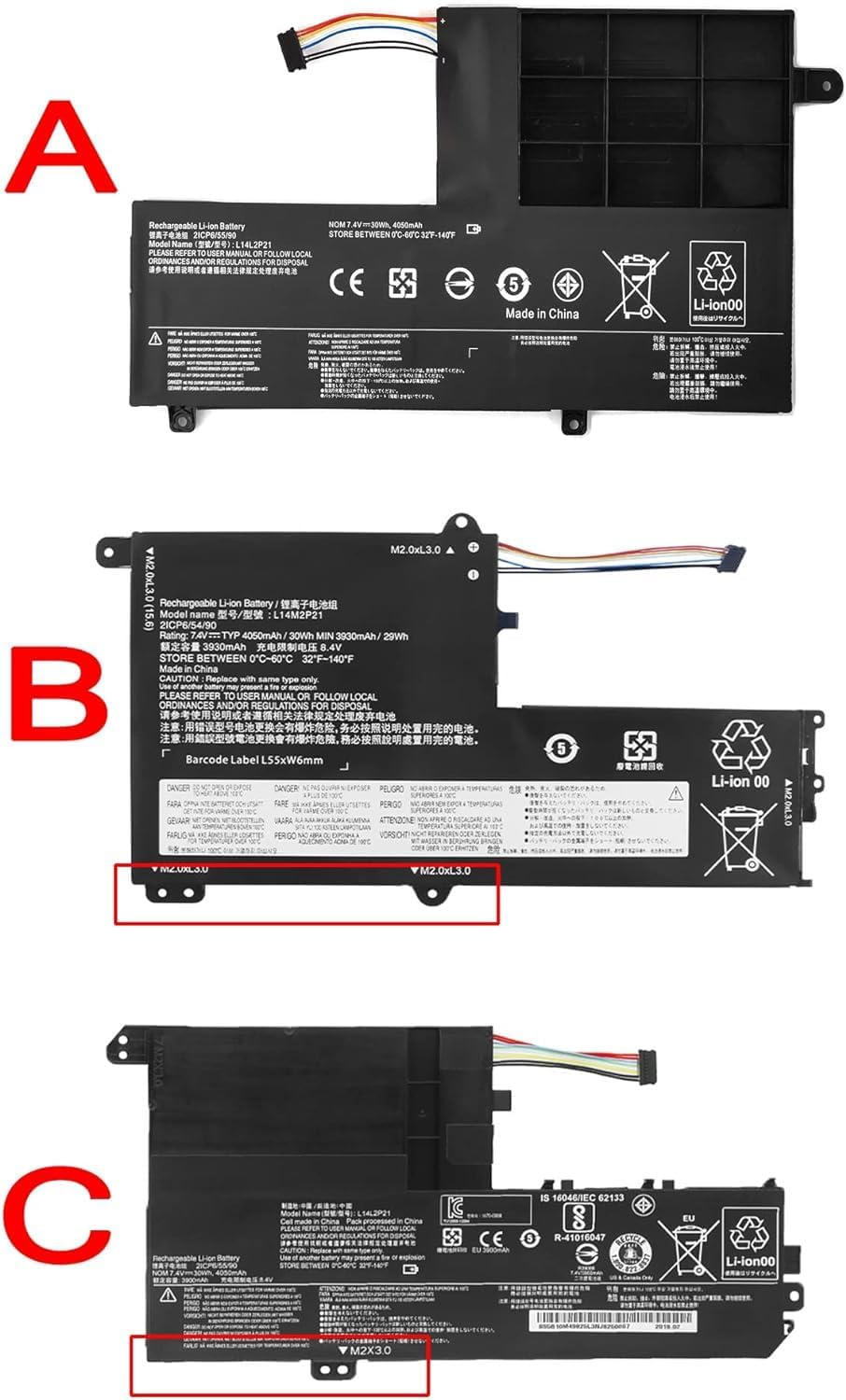 Batteria per Lenovo IdeaPad 330S-14AST 330S-14IKB 330S-15ARR 330S-15AST 330S-15IKB