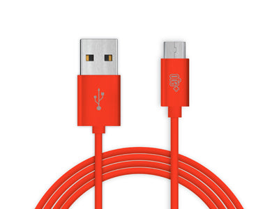 Cavo Dati e Ricarica Usb A - Micro Usb Rosso 1 mt. Soft Touch
