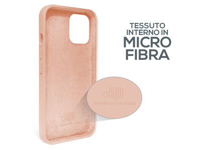 Cover Gommata iPhone 13 Magnetica Liquid Case Cipria