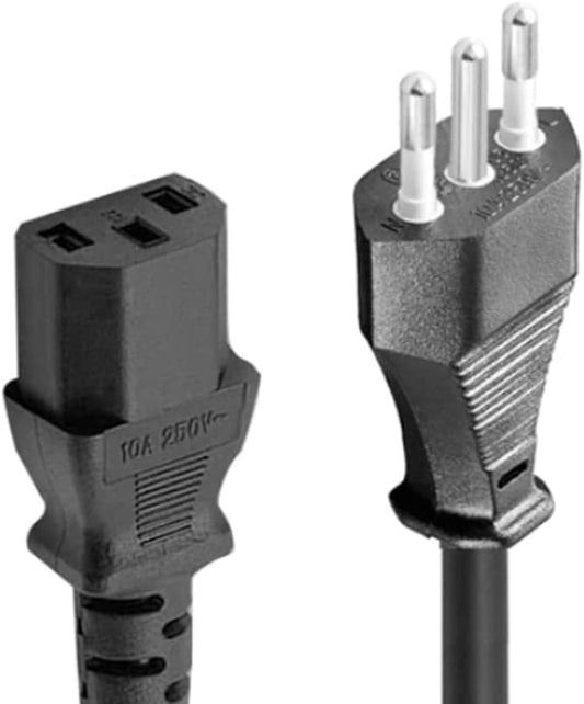 Cavo Di Alimentazione C13F, Spina Italiana 3 Pin 10A 220V, 150cm, 0.75mm, Per Computer e Stampante