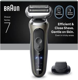 Braun - Rasoio Elettrico Serie 7 Wet&Dry 3 Lame - 72-C1200S - Gold