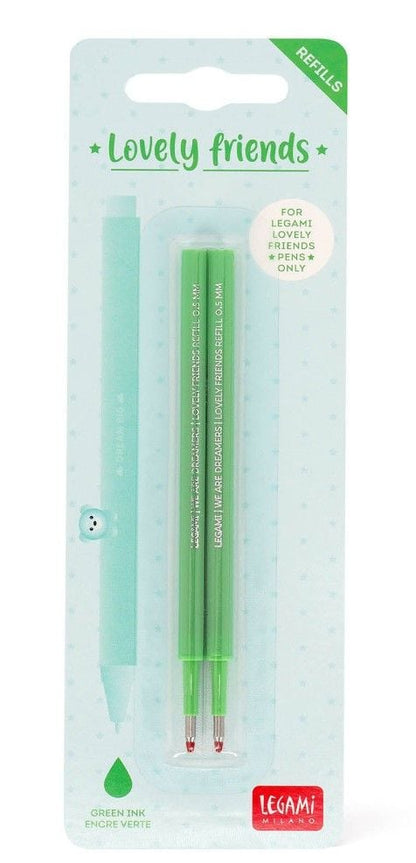 Refill penna gel verde - 2 pezzi