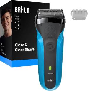Braun - Rasoio Elettrico Serie 3 Wet&Dry 310BT - Nero/Blu